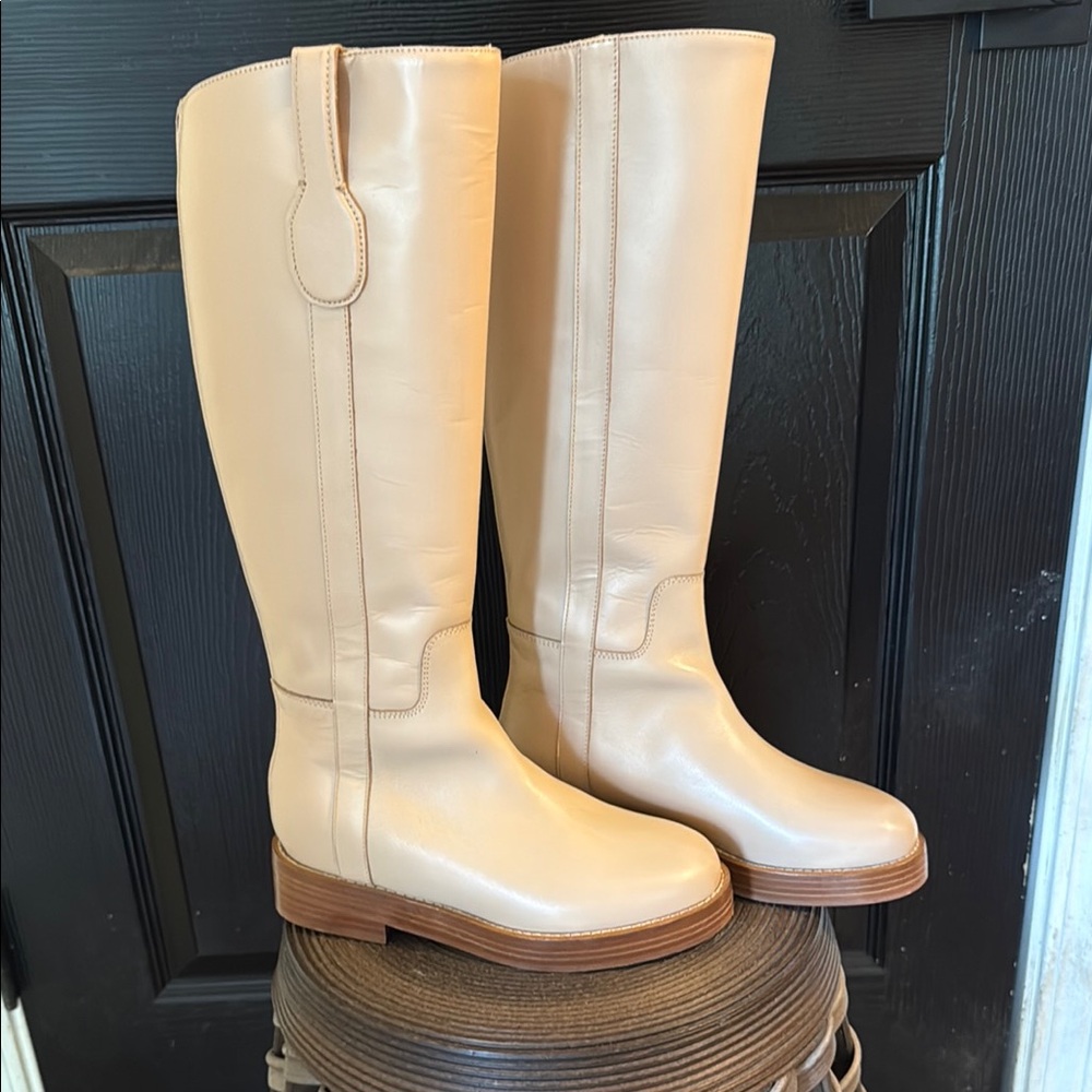 J. Crew Tan Knee High Boots Sleek Silhouette